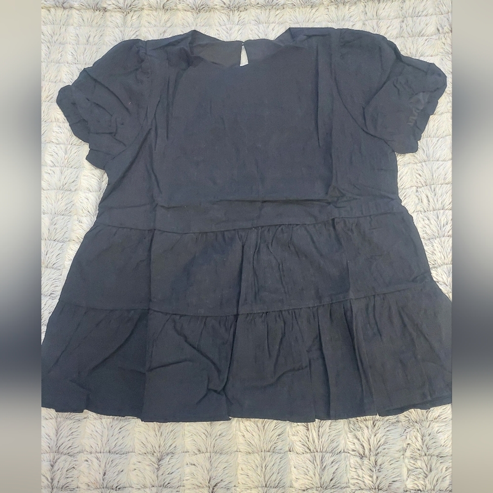 Girls black top 160
